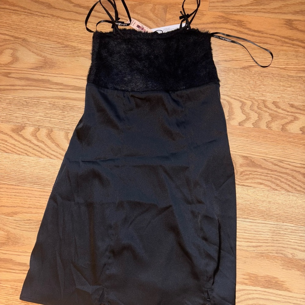 Victoria's Secret Black Satin Slip Dress